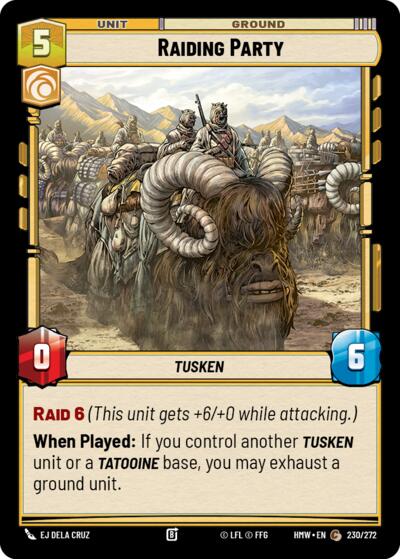 Raiding Party – Homeworlds #230/272 Star Wars: Unlimited card