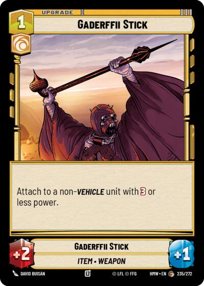 Gaderffii Stick – Homeworlds #235/272 Star Wars: Unlimited card