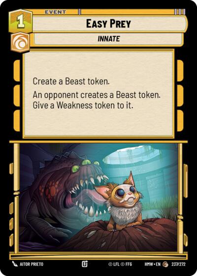 Easy Prey – Homeworlds #237/272 Star Wars: Unlimited card