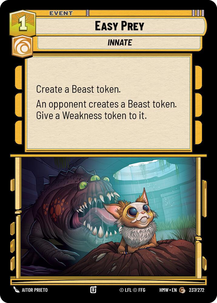 Easy Prey – Homeworlds #237/272 Star Wars: Unlimited card