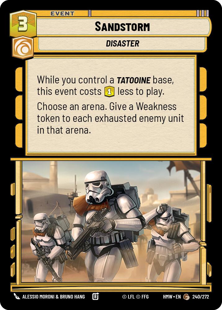 Sandstorm – Homeworlds #240/272 Star Wars: Unlimited card