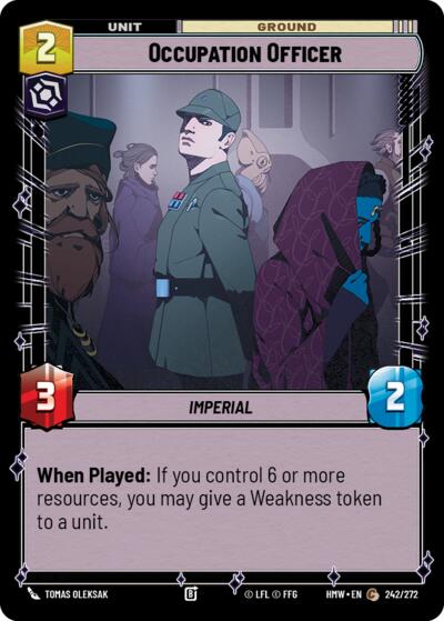 Occupation Officer – Homeworlds #242/272 Star Wars: Unlimited card