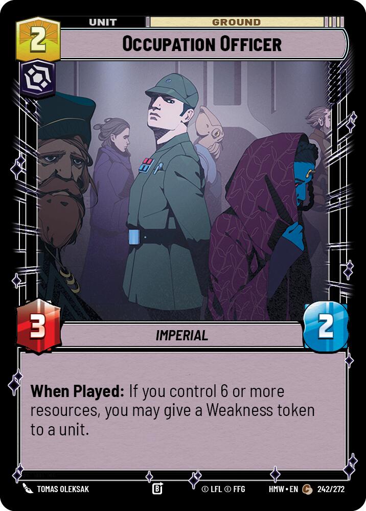 Occupation Officer – Homeworlds #242/272 Star Wars: Unlimited card
