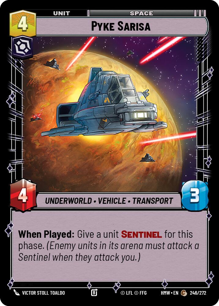Pyke Sarisa – Homeworlds #246/272 Star Wars: Unlimited card