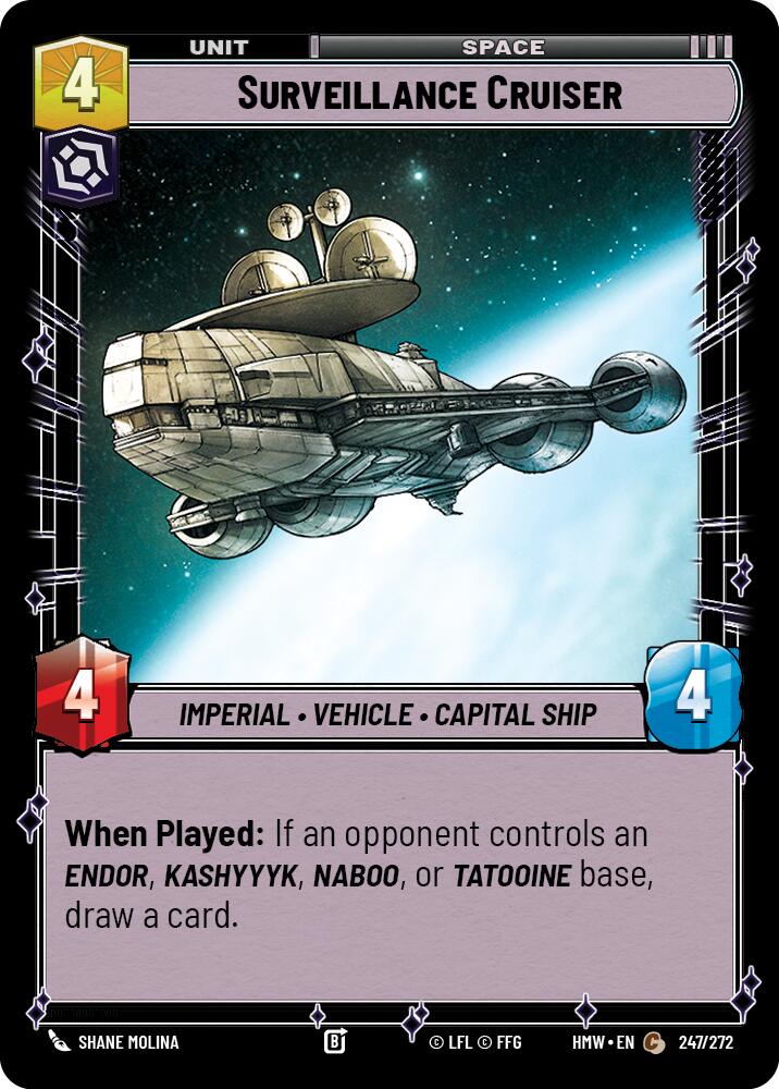 Surveillance Cruiser – Homeworlds #247/272 Star Wars: Unlimited card