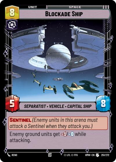 Blockade Ship – Homeworlds #251/272 Star Wars: Unlimited card