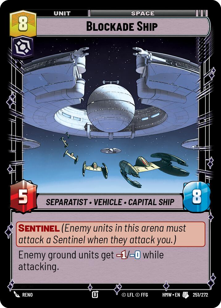 Blockade Ship – Homeworlds #251/272 Star Wars: Unlimited card