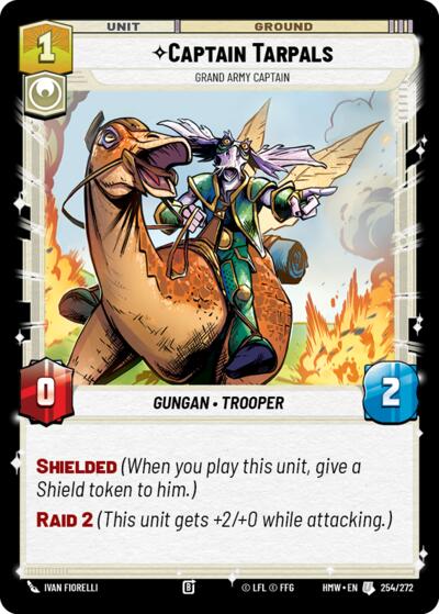 Captain Tarpals - Grand Army Captain – Homeworlds #254/272 Star Wars: Unlimited card