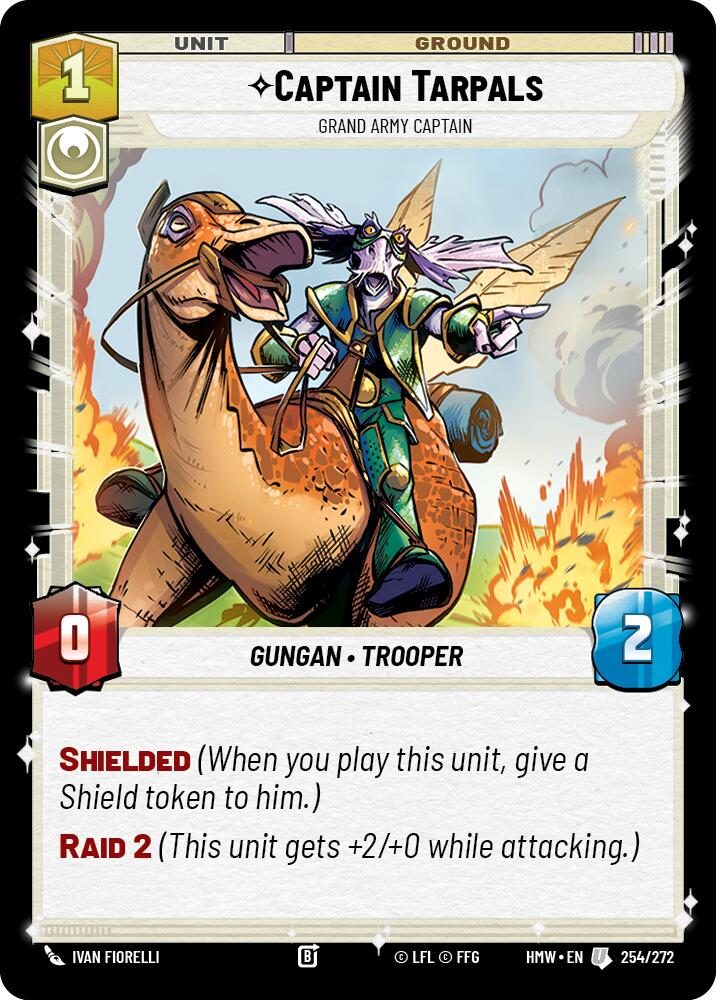 Captain Tarpals - Grand Army Captain – Homeworlds #254/272 Star Wars: Unlimited card