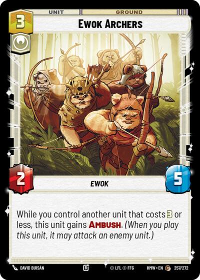 Ewok Archers – Homeworlds #257/272 Star Wars: Unlimited card