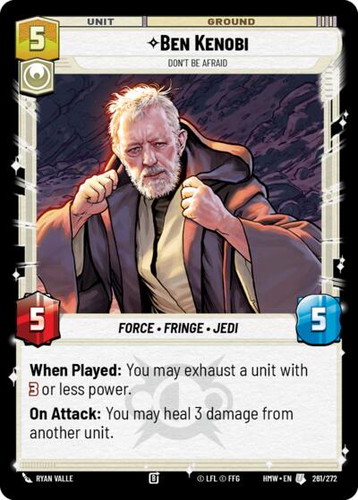 Ben Kenobi - Don't Be Afraid – Homeworlds #261/272 Star Wars: Unlimited card