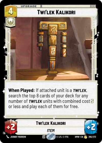 Twi'lek Kalikori – Homeworlds #265/272 Star Wars: Unlimited card