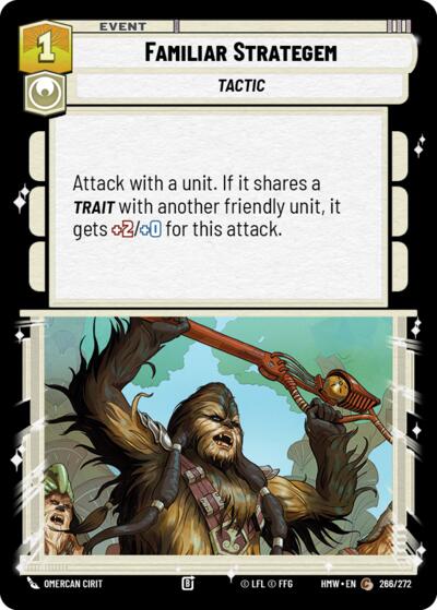 Familiar Strategem – Homeworlds #266/272 Star Wars: Unlimited card