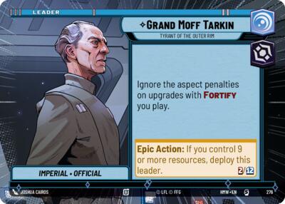 Grand Moff Tarkin - Tyrant of the Outer Rim (Hyperspace) – Homeworlds #276 Star Wars: Unlimited card