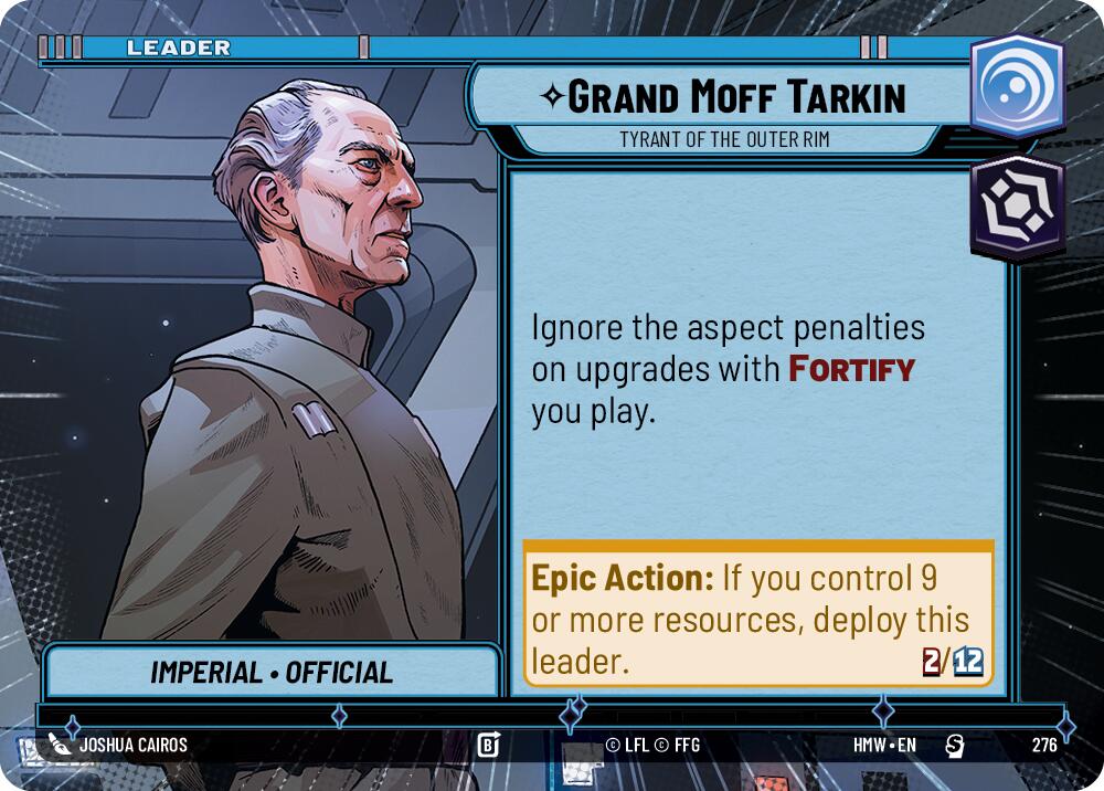 Grand Moff Tarkin - Tyrant of the Outer Rim (Hyperspace) – Homeworlds #276 Star Wars: Unlimited card