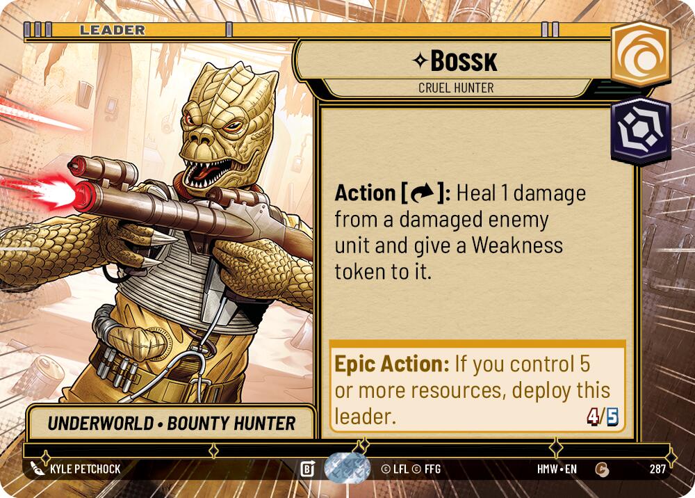 Bossk - Cruel Hunter (Hyperspace) – Homeworlds #287 Star Wars: Unlimited card