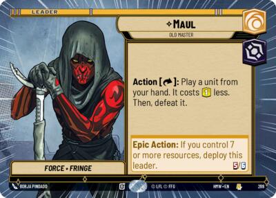Maul - Old Master (Hyperspace) – Homeworlds #288 Star Wars: Unlimited card