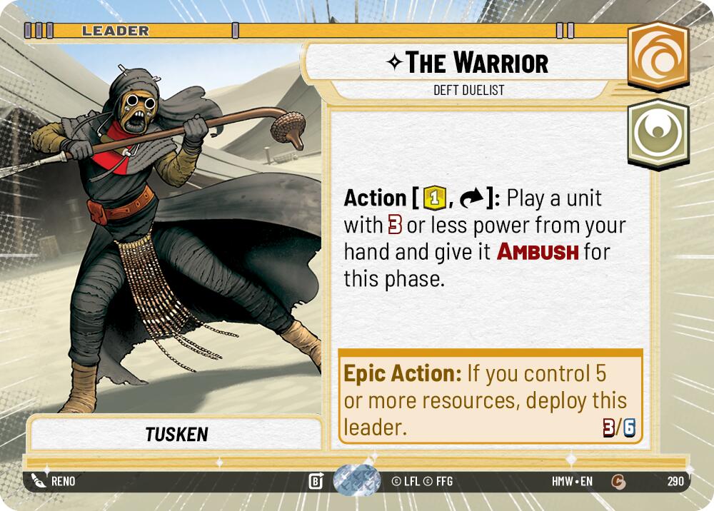 The Warrior - Deft Duelist (Hyperspace) – Homeworlds #290 Star Wars: Unlimited card