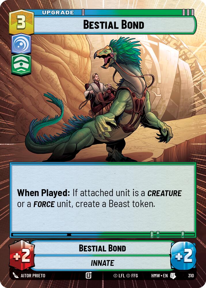 Bestial Bond (Hyperspace) – Homeworlds #310 Star Wars: Unlimited card