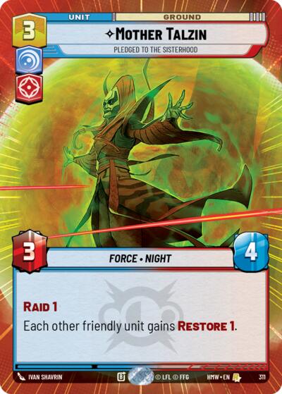 Mother Talzin - Pledged to the Sisterhood (Hyperspace) – Homeworlds #311 Star Wars: Unlimited card