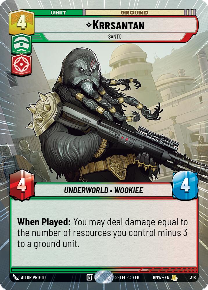 Krrsantan - Santo (Hyperspace) – Homeworlds #318 Star Wars: Unlimited card