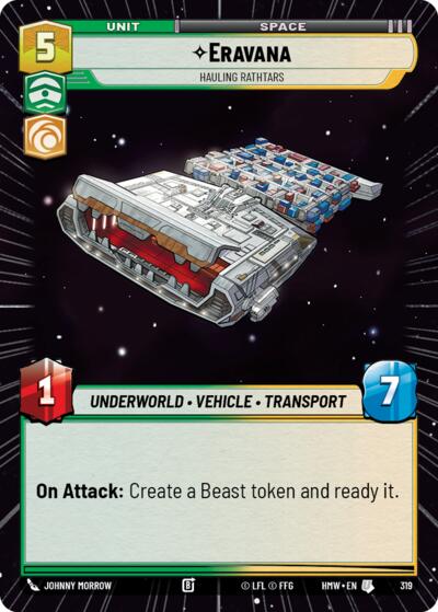 Eravana - Hauling Rathtars (Hyperspace) – Homeworlds #319 Star Wars: Unlimited card