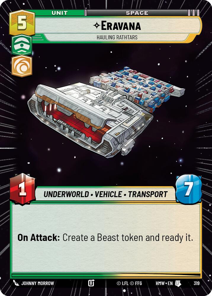Eravana - Hauling Rathtars (Hyperspace) – Homeworlds #319 Star Wars: Unlimited card