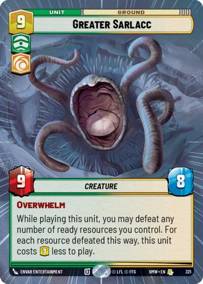 Greater Sarlacc (Hyperspace) – Homeworlds #321 Star Wars: Unlimited card
