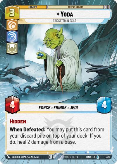 Yoda - Trickster in Exile (Hyperspace) – Homeworlds #328 Star Wars: Unlimited card