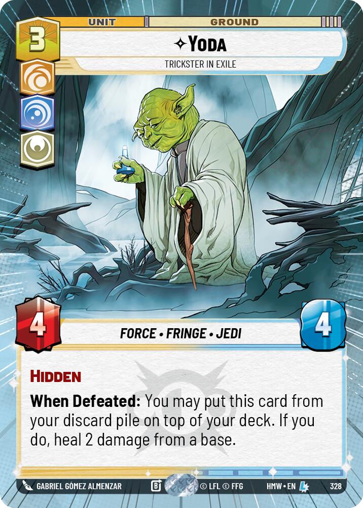 Yoda - Trickster in Exile (Hyperspace) – Homeworlds #328 Star Wars: Unlimited card