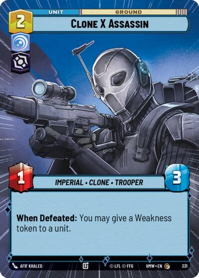 Clone X Assassin (Hyperspace) – Homeworlds #331 Star Wars: Unlimited card