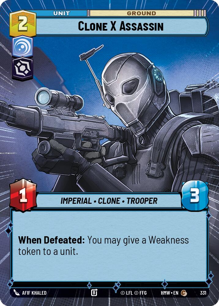 Clone X Assassin (Hyperspace) – Homeworlds #331 Star Wars: Unlimited card