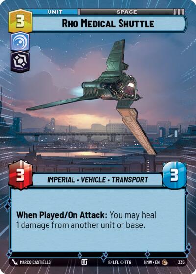 Rho Medical Shuttle (Hyperspace) – Homeworlds #335 Star Wars: Unlimited card