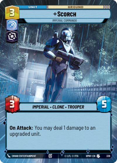 Scorch - Imperial Commando (Hyperspace) – Homeworlds #336 Star Wars: Unlimited card