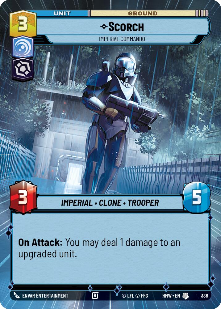 Scorch - Imperial Commando (Hyperspace) – Homeworlds #336 Star Wars: Unlimited card