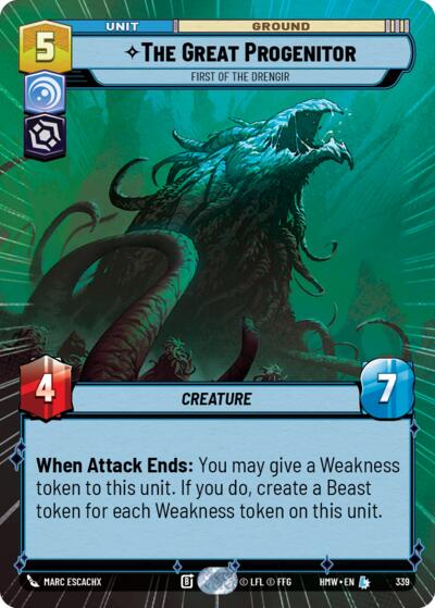 The Great Progenitor - First of the Drengir (Hyperspace) – Homeworlds #339 Star Wars: Unlimited card
