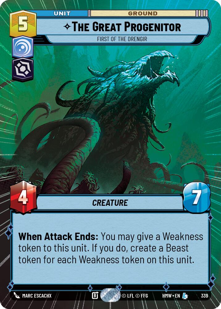 The Great Progenitor - First of the Drengir (Hyperspace) – Homeworlds #339 Star Wars: Unlimited card