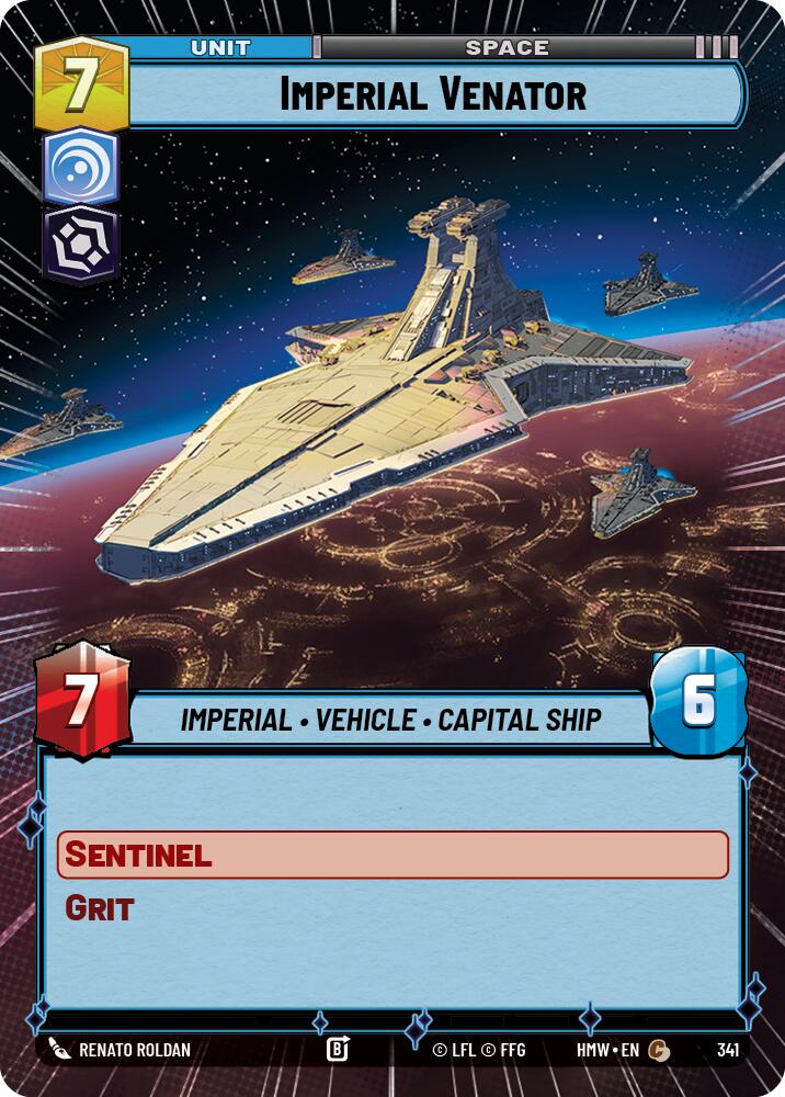 Imperial Venator (Hyperspace) – Homeworlds #341 Star Wars: Unlimited card