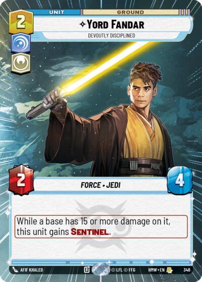 Yord Fandar - Devoutly Disciplined (Hyperspace) – Homeworlds #346 Star Wars: Unlimited card