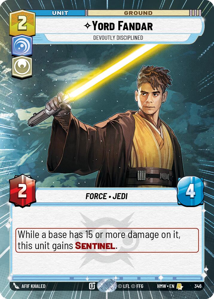 Yord Fandar - Devoutly Disciplined (Hyperspace) – Homeworlds #346 Star Wars: Unlimited card