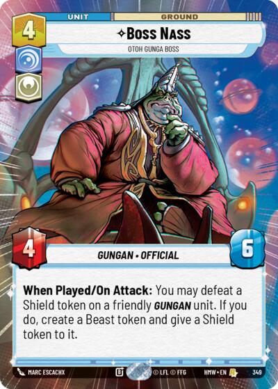 Boss Nass - Otoh Gunga Boss (Hyperspace) – Homeworlds #349 Star Wars: Unlimited card