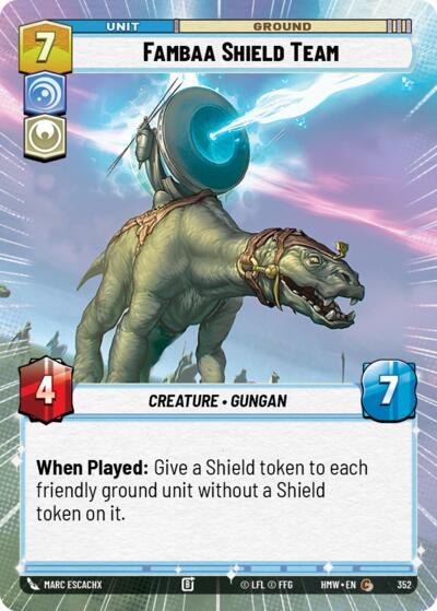 Fambaa Shield Team (Hyperspace) – Homeworlds #352 Star Wars: Unlimited card