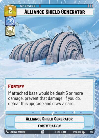 Alliance Shield Generator (Hyperspace) – Homeworlds #353 Star Wars: Unlimited card