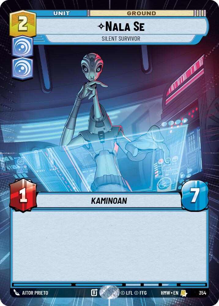 Nala Se - Silent Survivor (Hyperspace) – Homeworlds #354 Star Wars: Unlimited card