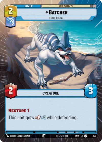 Batcher - Loyal Hound (Hyperspace) – Homeworlds #355 Star Wars: Unlimited card