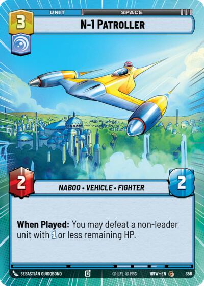 N-1 Patroller (Hyperspace) – Homeworlds #358 Star Wars: Unlimited card