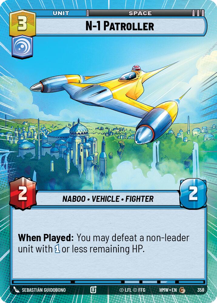 N-1 Patroller (Hyperspace) – Homeworlds #358 Star Wars: Unlimited card