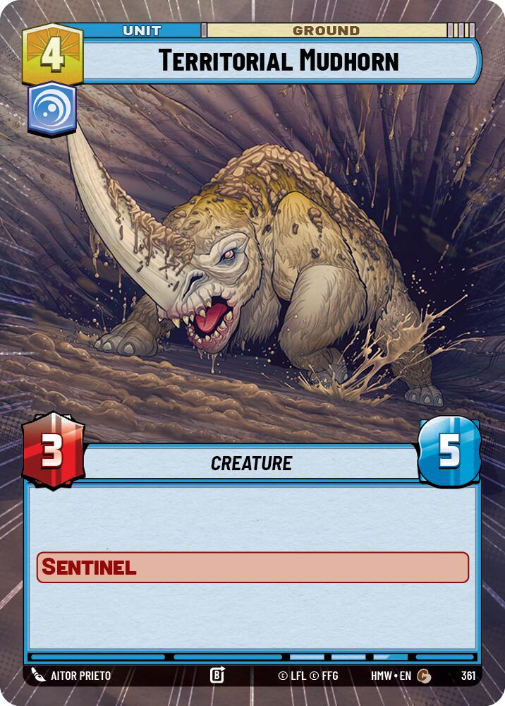 Territorial Mudhorn (Hyperspace) – Homeworlds #361 Star Wars: Unlimited card