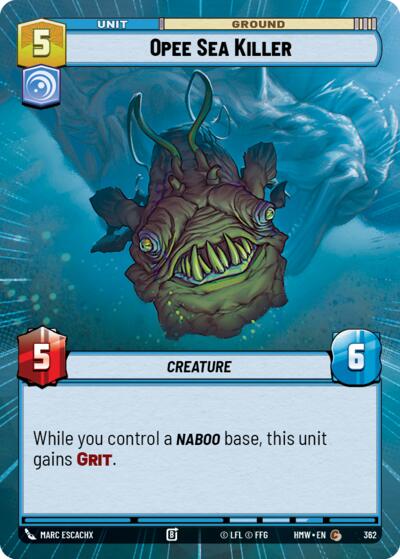 Opee Sea Killer (Hyperspace) – Homeworlds #362 Star Wars: Unlimited card