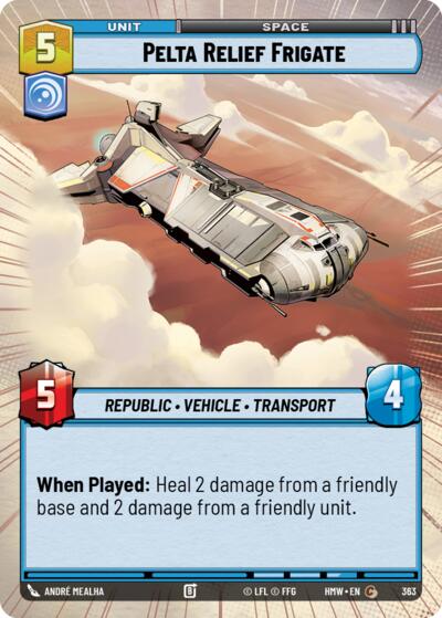 Pelta Relief Frigate (Hyperspace) – Homeworlds #363 Star Wars: Unlimited card